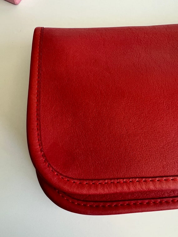 Vintage Coach NYC Red Kisslock Coin Clutch - image 8