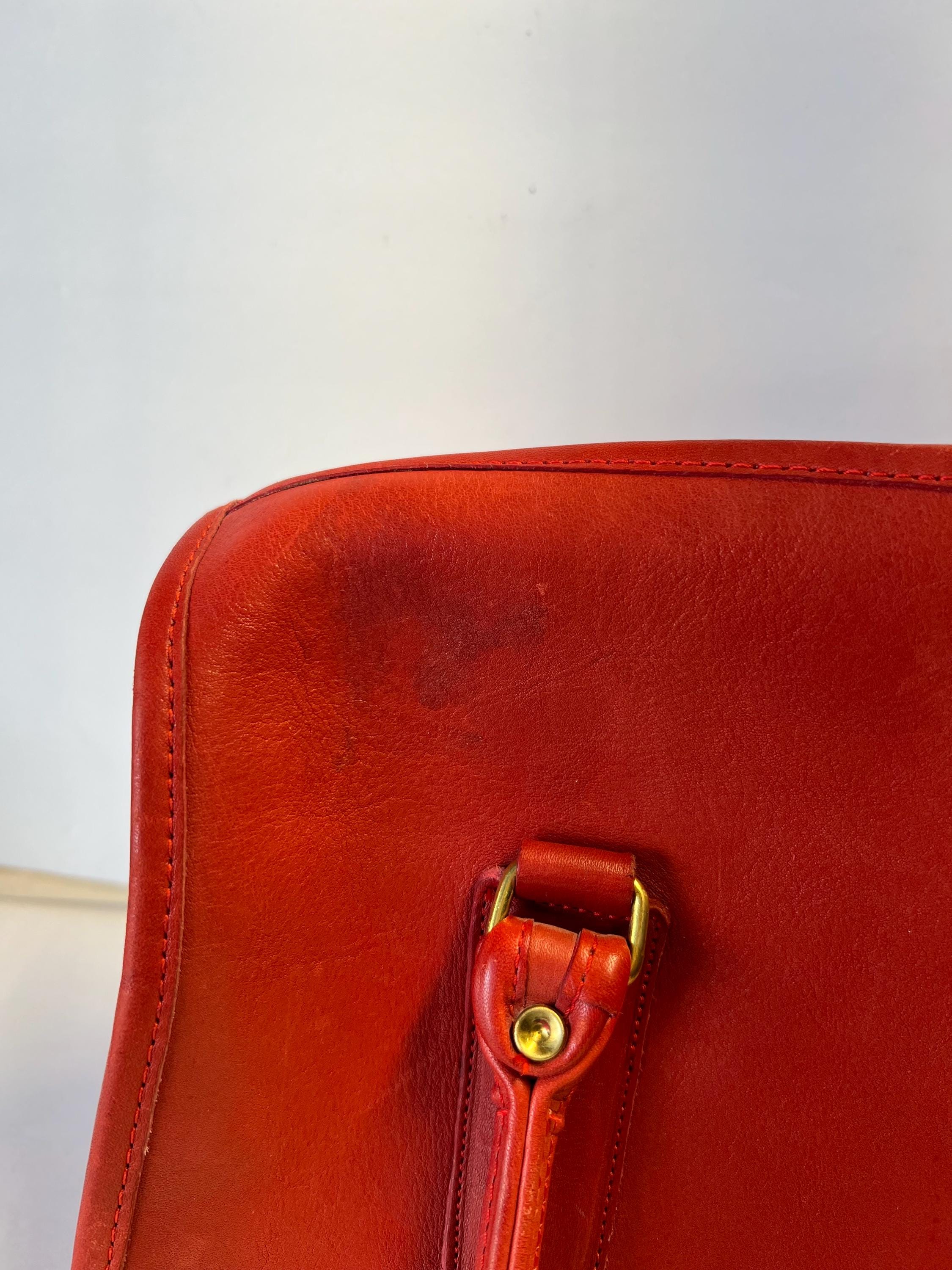 Vintage Coach NYC Red Leather Madison Satchel - Etsy