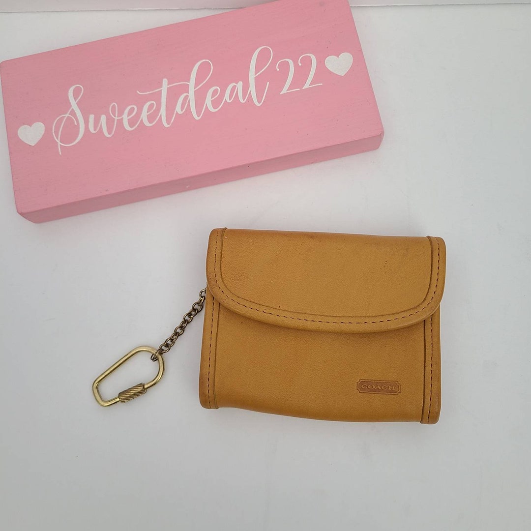 小物 vintage coach Pouch wallet Set of 2 Buy Vintage Coach Yellow Multifunction Purse Keychain Wallet