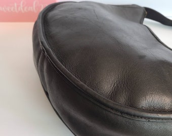 Vintage Coach Black Leather Beckett Shoulder Bag