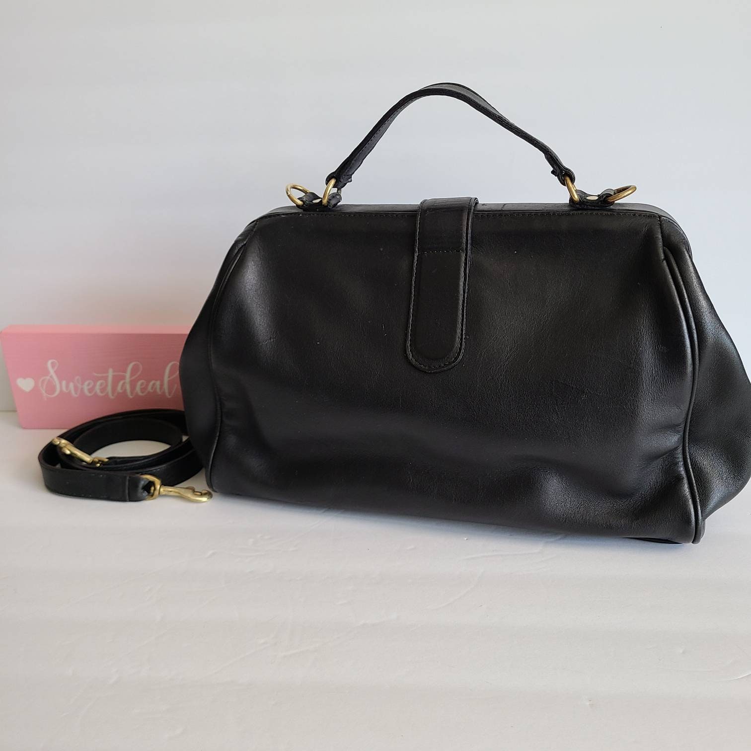 Coach Vintage Broadway Satchel Doctor Bag Black 9891 RARE