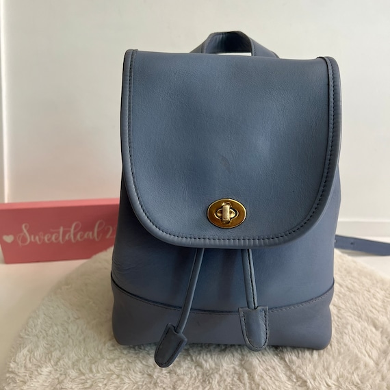 Vintage Coach Blue Mini Daypack Backpack - image 1