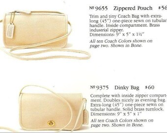 Vintage Coach NYC British Tan Zippered Pouch Bag - Etsy