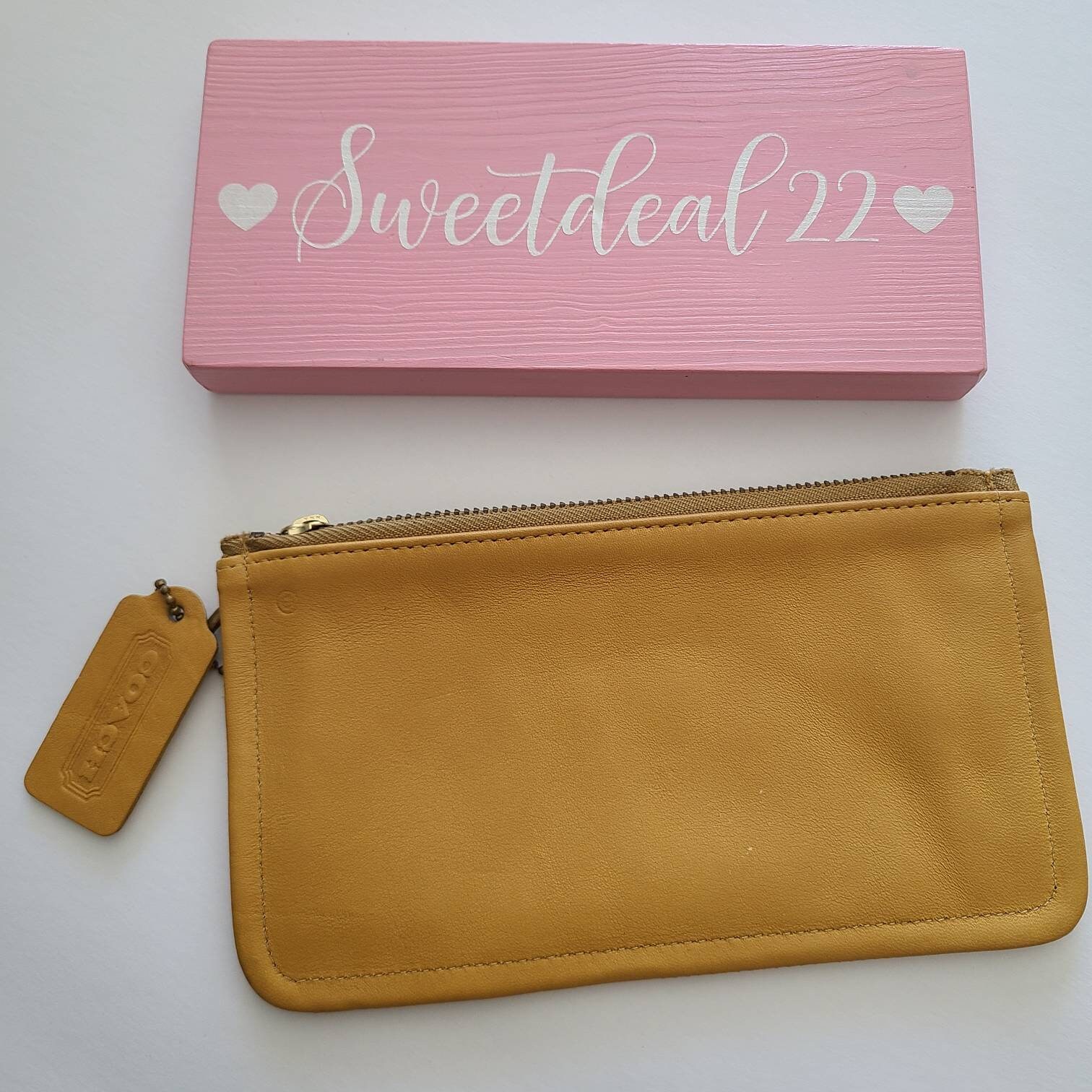 Vintage Coach Yellow Slim Makeup Case - Etsy