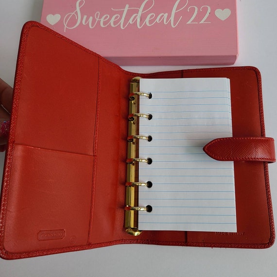 Vintage Coach Red Gramercy Address Notebook - image 2