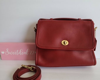 Vintage Coach Red Court Bag