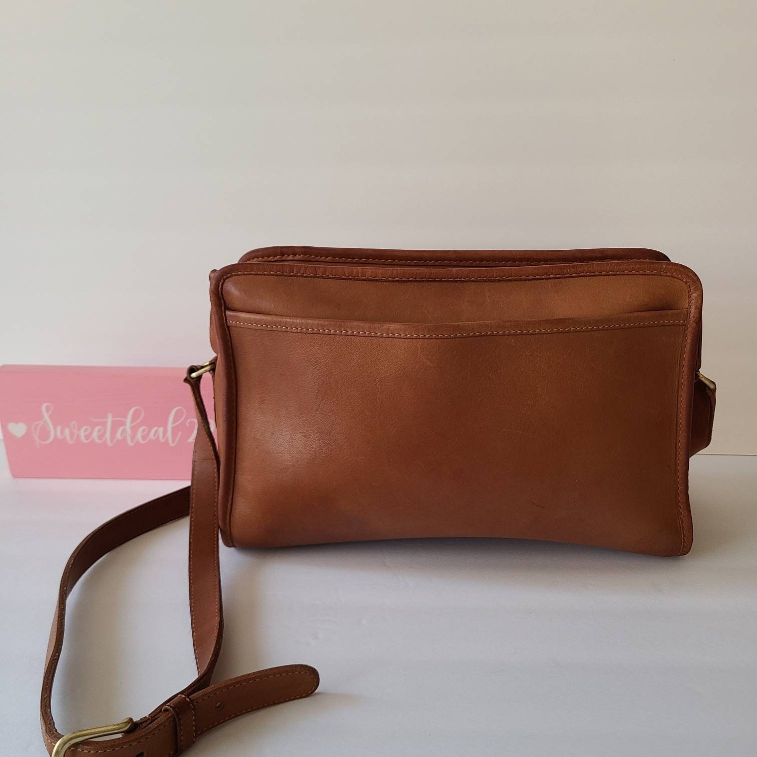 【時間指定不可】 Coach Vintage NYC Etsy - Bag Shoulder Swagger Tan British バッグ