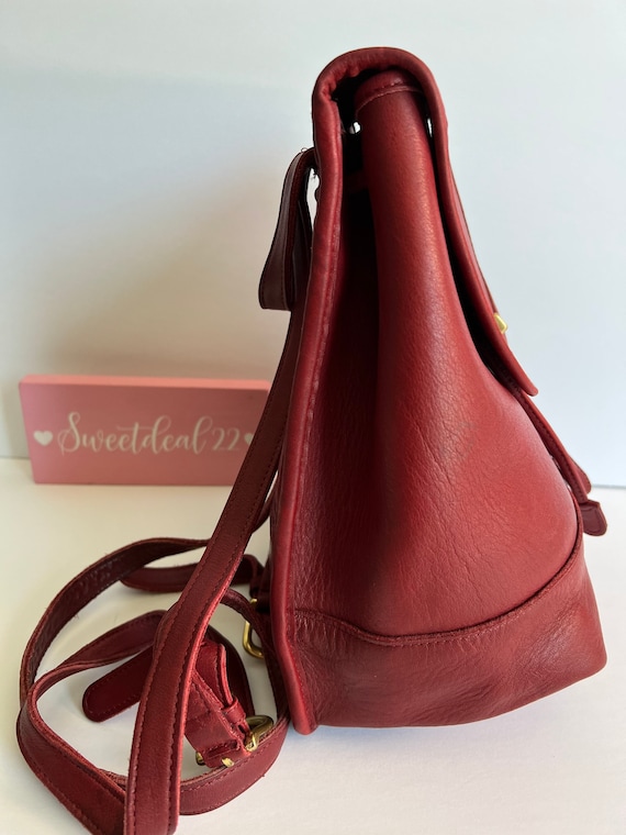 Vintage Coach Large Red Daypack Backpack Gem
