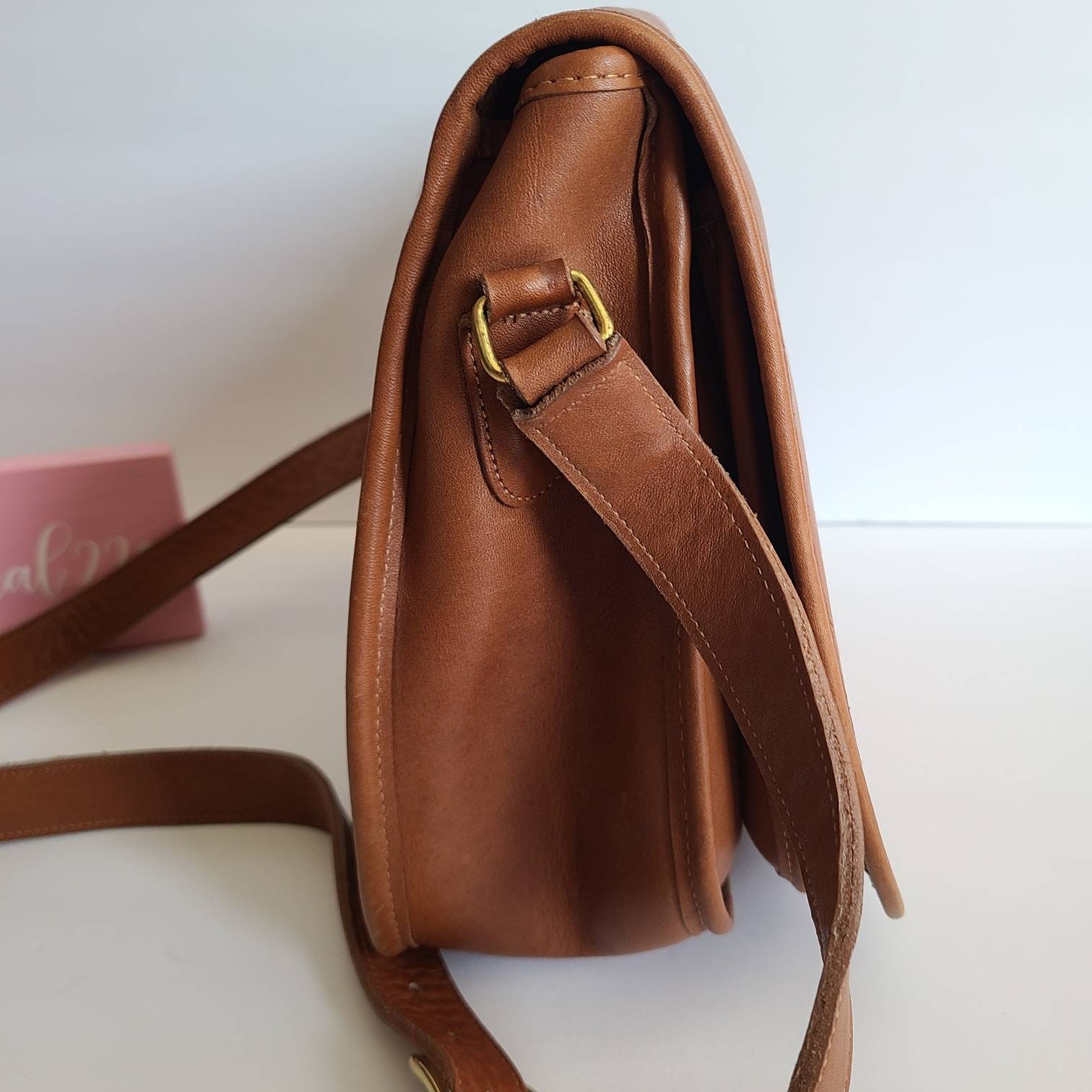 バッグ Vintage Coach Day Pack British Tan USA Vintage Coach British Tan Leather Backpack, XXL Unisex
