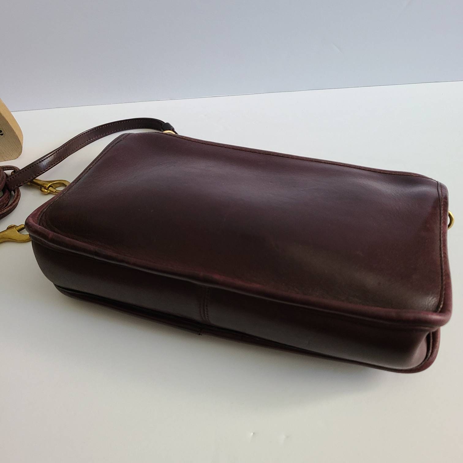 Vintage Coach Original NYC Burgundy Wine Leather Basic Bag | Etsy
