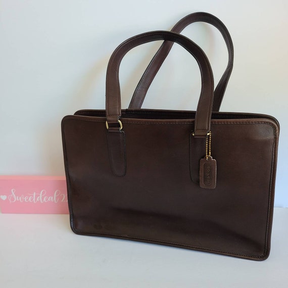 Vintage Coach Nyc Mocha Marketing Tote - image 1