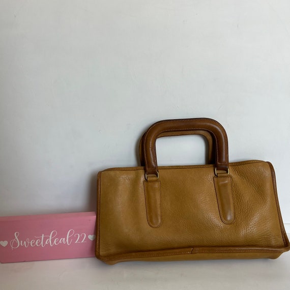 Vintage Coach NYC Saddle Handle Clutch Tote - image 3