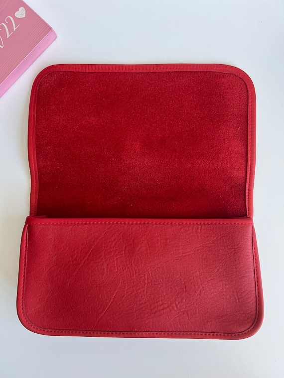 Vintage Coach NYC Red Kisslock Coin Clutch - image 4