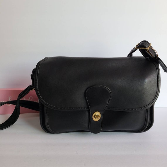 Vintage Coach Black Original Rambler Shoulder Bag