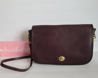 Vintage Coach NYC Burgundy Convertible Clutch