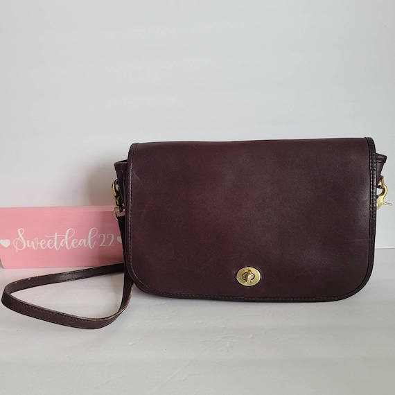 Vintage Coach NYC Burgundy Convertible Clutch - image 1
