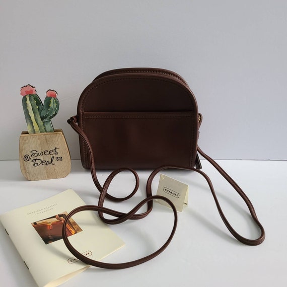 Vintage Coach Original Abbie Zip Dark Brown Leathe