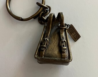 Vintage Coach Mini Daypack Brass Key Fob - Etsy