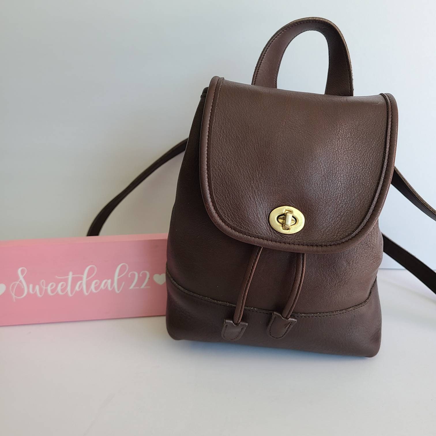 Vintage Coach Brown Mini Daypack Backpack - Etsy Vintage Coach Brown Mini Daypack Backpack - Etsy