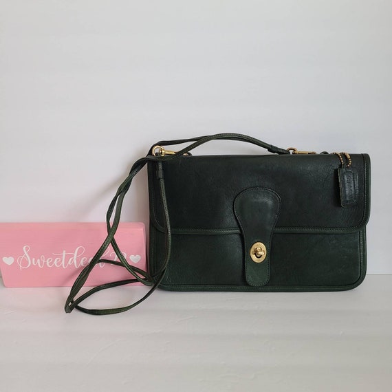 Vintage Coach Pre Creed Green Double Clutch