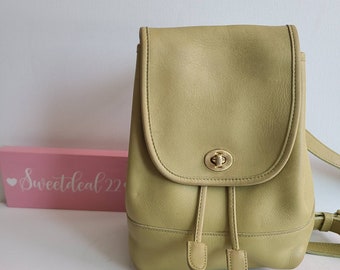 Vintage Coach Light Green Mini Daypack 