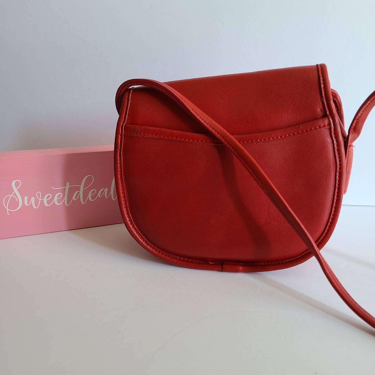 極美品 vintage coach old red CASEY BAG 赤 - メルカリ