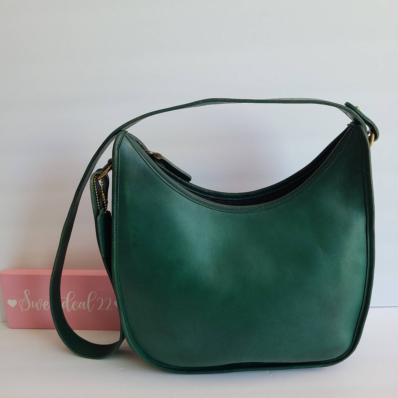 green vintage bag