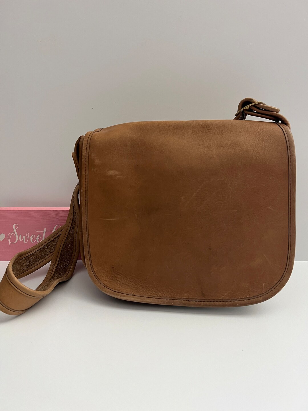 Coach Vintage Messenger Bag Shoulder 茶 Vintage Coach Nyc Saddlery Shoulder Bag - Etsy