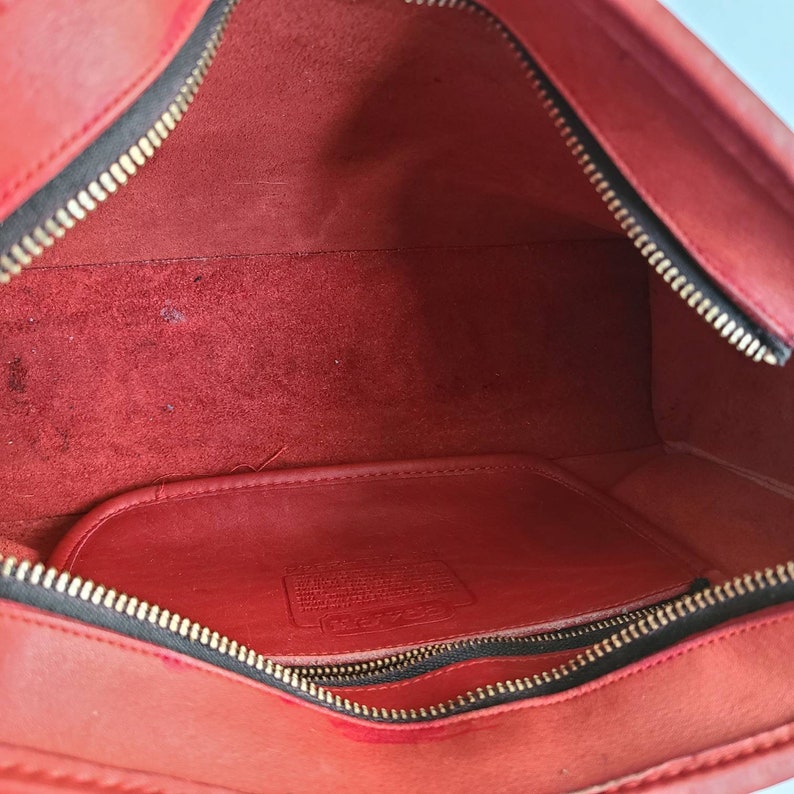 Vintage Coach Original NYC Red Swagger Bag image 7