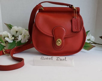 Vintage Coach Red Post Pouch Shoulder Crossbody Bag