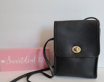 Vintage Coach Black Scooter Shoulder Crossbody Bag