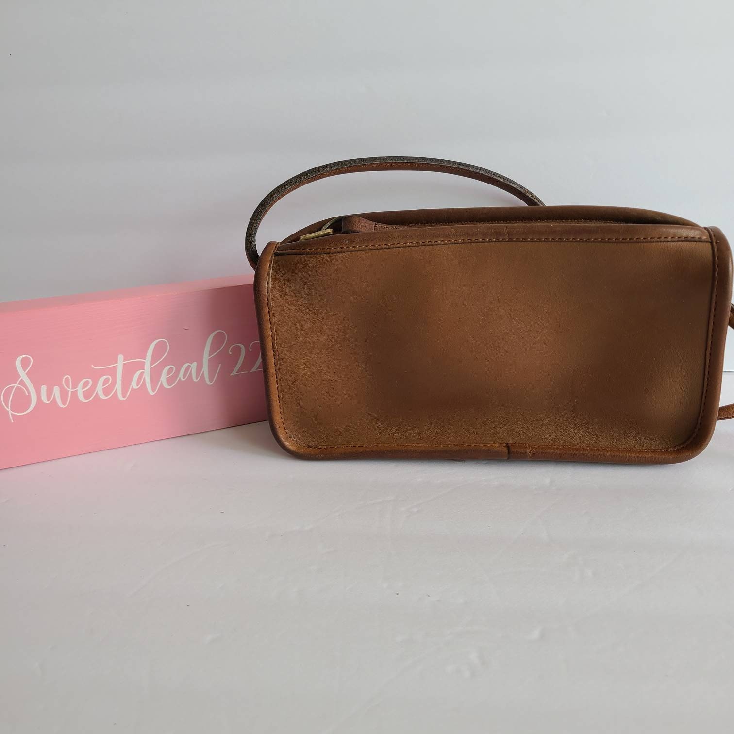 Vintage Coach NYC British Tan Zippered Pouch Bag - Etsy