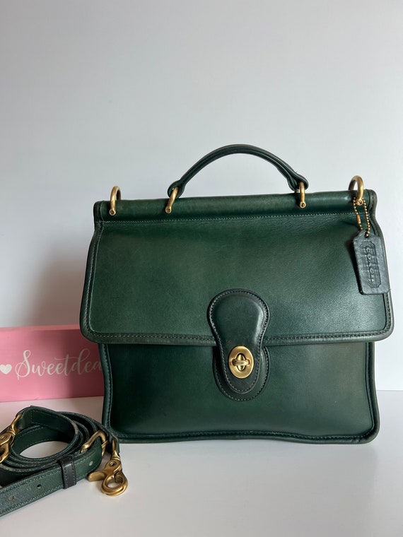 Vintage Coach Green Willis Top Handle Bag Gem