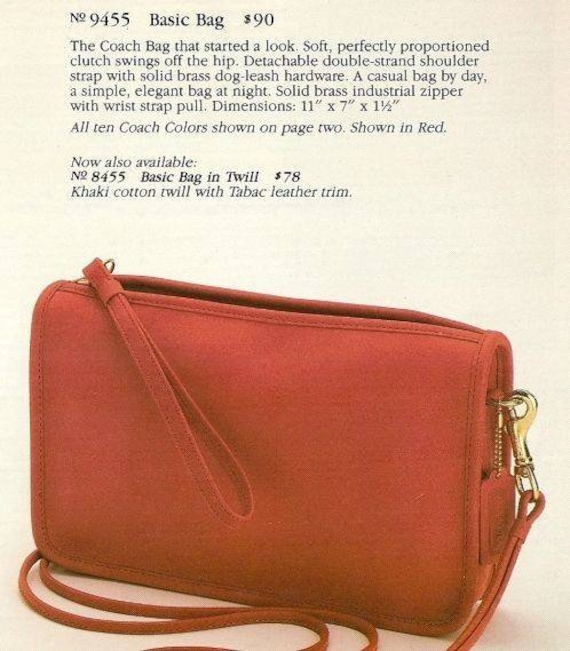 Vintage Coach Original NYC Gray Leather Basic Bag