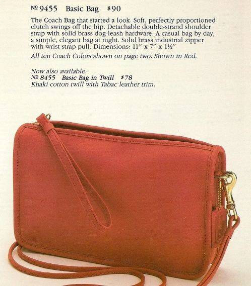 Vintage Coach Original NYC Gray Leather Basic Bag 