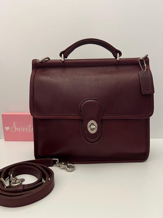 バッグ Vintage Coach Chelsea Bag Burgundy Rare RARE COACH LTD ED WINE RED BURGUNDY PONY HAIR LEATHER