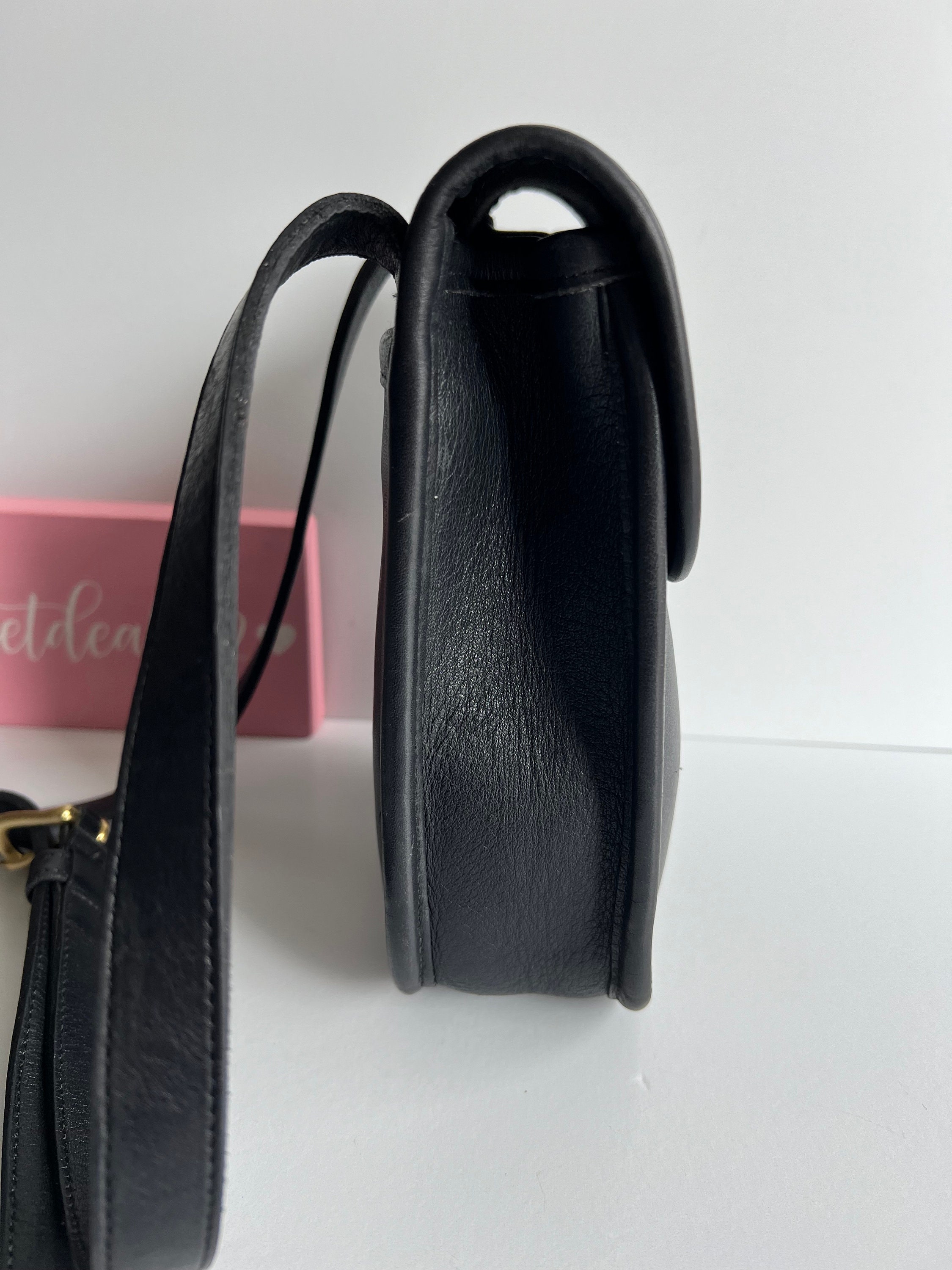 バッグ vinatge old coach Leather shoulder bag Vintage Coach Black Leather Beckett Shoulder Bag - Etsy