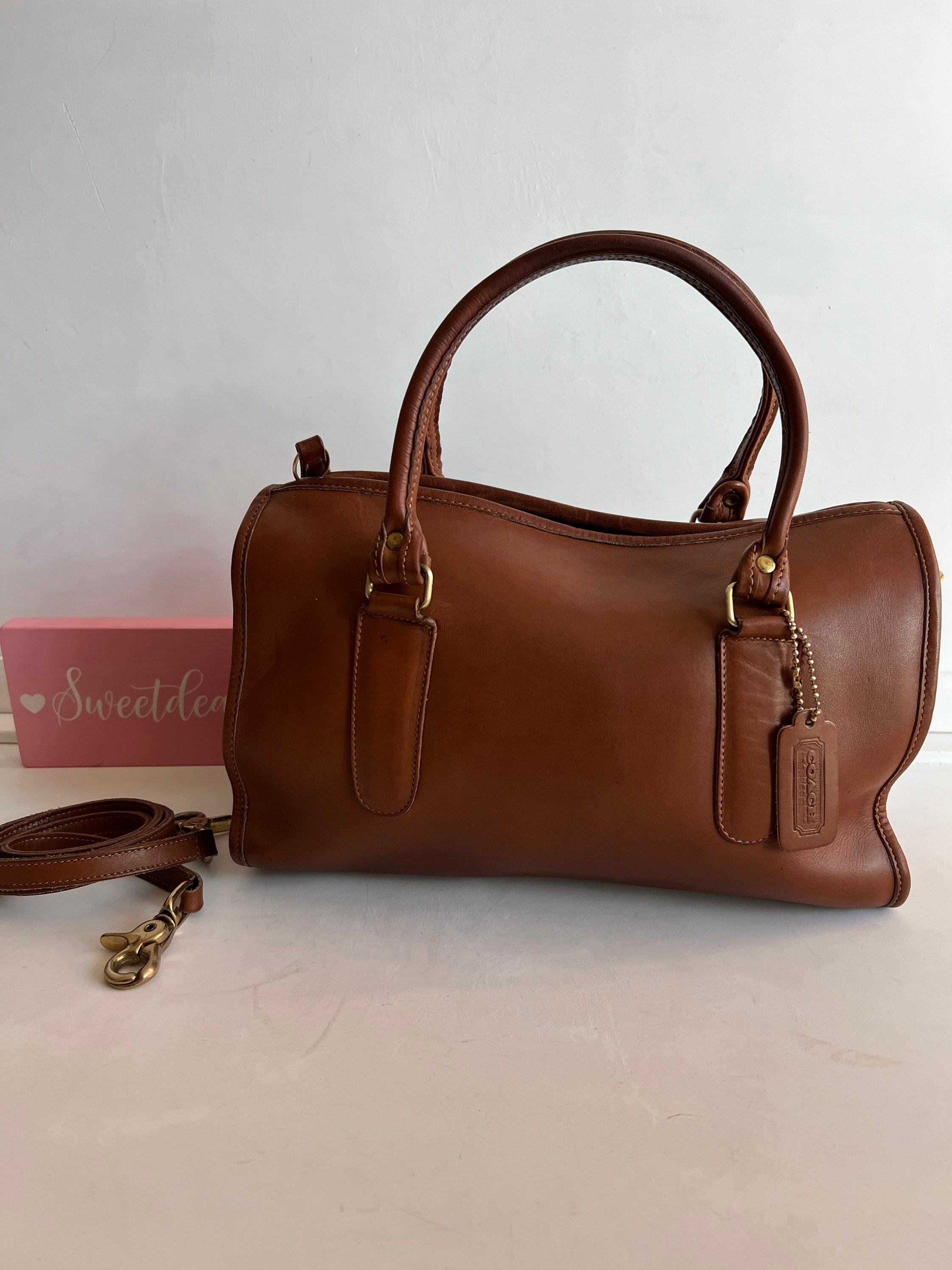 Vintage Coach British Tan Madison Satchel - Etsy