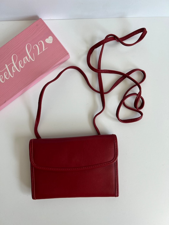 Vintage Coach Red Swing Wallet Crossbody Bag Etsy Canada