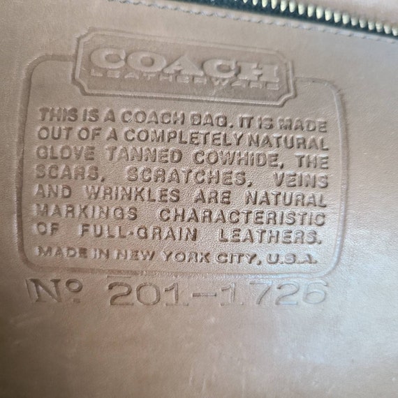 Vintage Coach NYC Putty Envelope Clutch - image 8