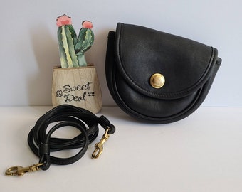 Vintage Coach Original Black Mini Belt Crossbody Bag