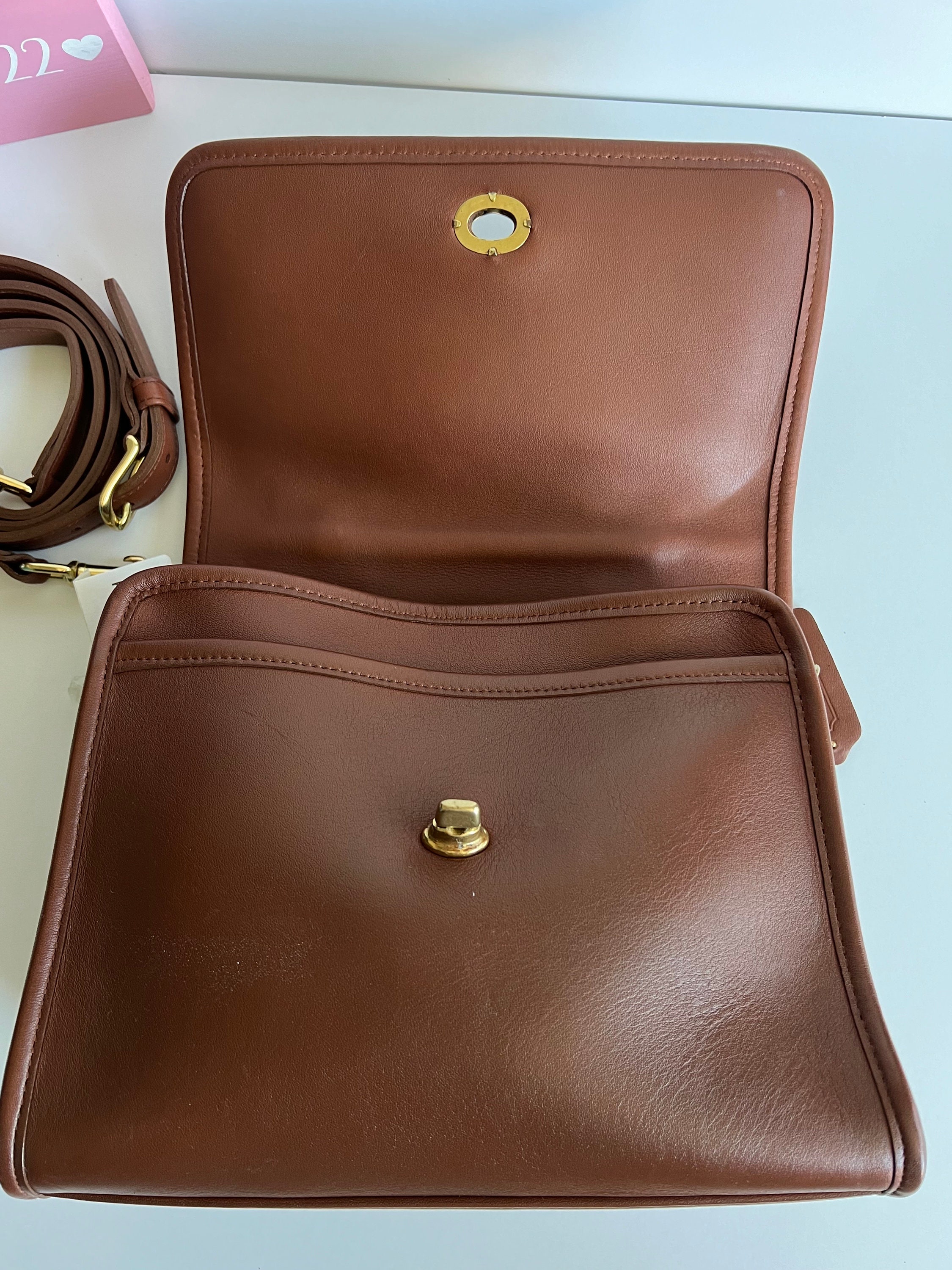 Vintage Coach British Tan Court Top Handle Bag NWT - Etsy