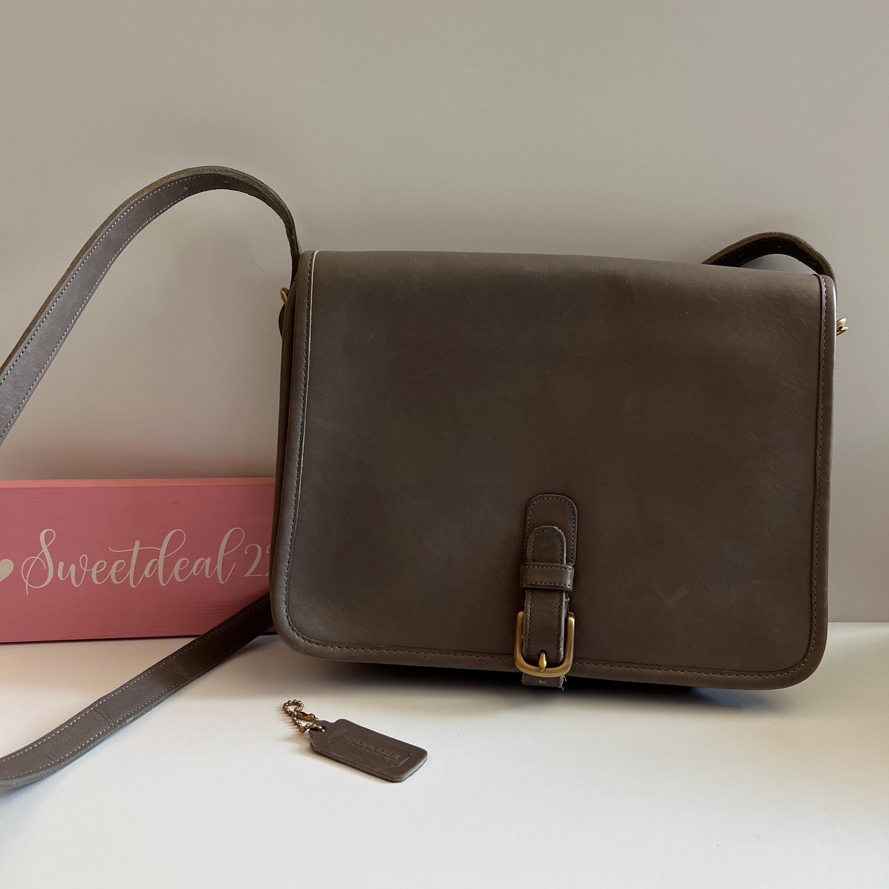 Vintage Coach NYC Gray Saddle Pouch - Etsy