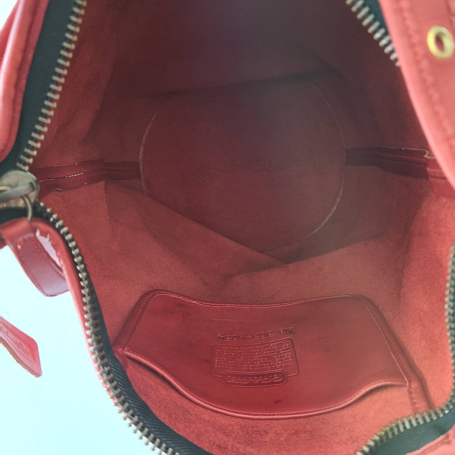 Vintage Coach Red Duffle Bag | Etsy