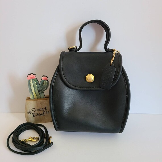 Vintage Coach Original Dark Blue Top Handle Derby