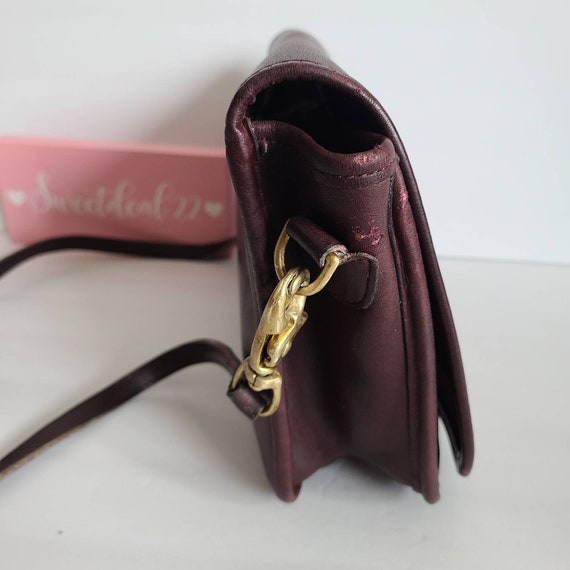 Vintage Coach NYC Burgundy Convertible Clutch - image 4