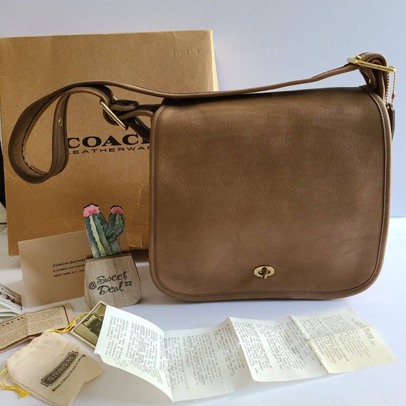 Vintage Coach Original NYC Pristine Putty Stewardess Bag With - Etsy Vintage Coach Original NYC Pristine Putty Stewardess Bag With - Etsy