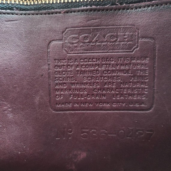 Vintage Coach NYC Burgundy Convertible Clutch - image 7