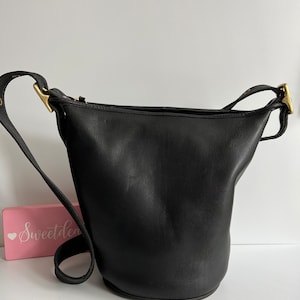Vintage Coach Black Leather Helen Berg&#39;s Legacy Duffle Bag