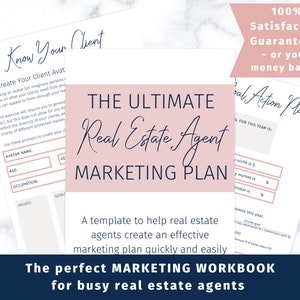 Der ultimative Marketing-Plan für Makler: Eine Arbeitsmappe, die Maklern helfen soll, das Makler-Immobilienmarketing zu meistern, sofortiger digitaler Download